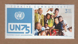 AC - TURKEY STAMP -  75th ANNIVERSARY OF UNITED NATIONS - UN MNH 24 OCTOBER 2020 - Gebraucht