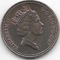*great Britain 1 Penny 1987  Km 935  Unc/ms63 - 1 Penny & 1 New Penny