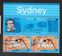 TIMBRES FRANCAIS .   .2000  J.O  SYDNEY ..3340Aa  LA PAIRE AVEC VIGNETTE H. DUNAN. - Sonstige & Ohne Zuordnung