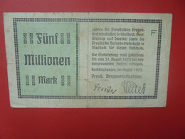 RECKLINGHAUSEN 5 MILLIONEN MARK 1923 Circuler - Collections