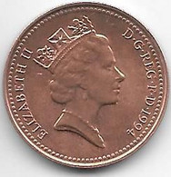 Great Britain 1 Penny 1994  Km 935a  Unc/ms63 - 1 Penny & 1 New Penny