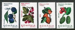 ROMANIA 2001 Forest Berries MNH / **.  Michel 5567-70 - Nuovi