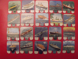 Lot De 20 Plaquettes Bateaux. Huilor Samo Chat Ambré Cremolive. Collection Complète. Lot 12 - Placas En Aluminio (desde 1961)