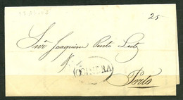 Portugal Prephilatelic Letter From Coimbra To Porto - P1574 - ...-1853 Prephilately