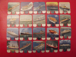 Lot De 20 Plaquettes Bateaux. Huilor Samo Chat Ambré Cremolive. Collection Complète. Lot 14 - Blechschilder (ab 1960)