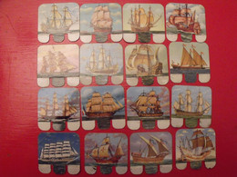 Lot De 16 Plaquettes Bateaux Voiliers. Huilor Samo Dulcine. Collection Complète. Lot 15 - Tin Signs (after1960)