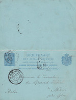 Netherlands UPU Postal Stationery Ganzsache 5/5c. Wilhelmina Gravenhage Naar Nervi Italie - Postal Stationery