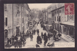 CPA Ardèche 07 La Voulte-sur-Rhône Marché Market Timbré écrite - La Voulte-sur-Rhône