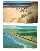 2 Different CAVENDISH BEACH, Prince Edward Island, Canada, Old 4X6 Chrome Postcards - Other & Unclassified