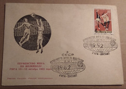 CCCP  URSS   SPARTACHIADI DEI POPOLI DELL'UNIONE SOVIETICA  PALLAVOLO  BUSTA COMMEMORATIVA - Missions