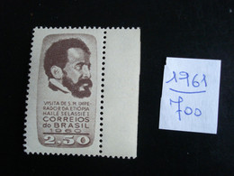 Brésil 1961 - Visite De L'Empereur D'Ethiopie - Y.T. 700  - Neuf (**) Mint (MNH) Postfrisch (**) - Andere & Zonder Classificatie