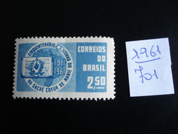 Brésil 1961 - Cinquantenaire Du Sacré Coeur De Marie - Y.T. 701  - Neuf (**) Mint (MNH) Postfrisch (**) - Other & Unclassified