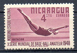 NICARAGUA. N°738 De 1949. Plongeon. - Plongeon