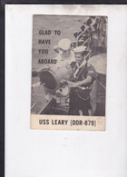 USS LEARY/ DDR 879  / GLAD TO HAVE YOU ABOARD / LIVRET DE BORD 8 PAGES / RARE - Fuerzas Armadas Americanas