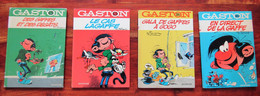 Gaston Lagaffe De FRANQUIN Lot De 4 Rééditions Dos Ronds Années 70' - Lotti E Stock Libri