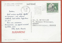 BASOUTOLAND CARTE PHARMACEUTIQUE DE1956 DE MASERU - 1933-1964 Kronenkolonie
