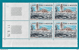 St.Pierre Et Miquelon 1975 COIN DATE  YT 447 **  " PHARE DU CAP BLANC " - Neufs