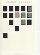 TIMBRES DE GRANDE COMORE NEUF**/*/OBLITEREES 1897 -1912 NUMEROS VOIR SUR FEUILLES AVEC TIMBRES COTE 61.25   € - Unused Stamps