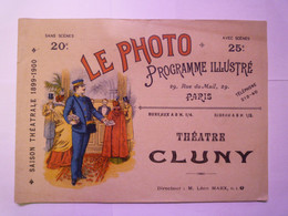 2020 - 8079  THEÂTRE CLUNY  :  Très Joli Programme De La Saison 1899 - 1900   XXX - Programme