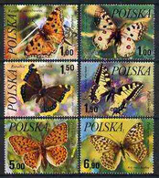 Poland 1977 Butterflies Set Of 6  U/M, SG 2503-08 - Autres & Non Classés