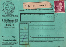 ! 1942 Leipzig, Nach Geithain, Paketkarte, Deutsches Reich, 3. Reich - Brieven En Documenten
