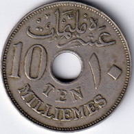 EGYPT ,10 MILLIEMES 1917 , UNCLEANED COIN - Egypt