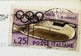 Milano  Piazza Duomo - Timbre Stade Stadium Olympiade 1960 - Used Stamps
