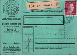 ! 1942 Leipzig Nach Geithain, Paketkarte, Deutsches Reich, 3. Reich - Brieven En Documenten
