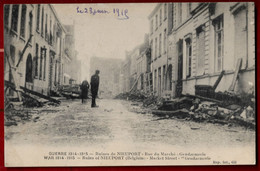 CPA La Grande Guerre 1914-15 - Ruines De NIEUPORT - Rue Du Marché - Gendarmerie (IT#341) - Guerre 1914-18