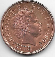 *great Britain 2 Pence 1999  Km 987   Unc/ms63 - 2 Pence & 2 New Pence