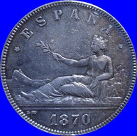 ESPANHA - 5 PESETAS 1870 SNM REGARDEZ L ETAT SILVER 2020 - Sin Clasificación