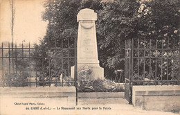 Thème: Monuments Aux Morts  Ou Lanterne Des Morts Ou Combattants 1870  :   Ligré   37           (voir Scan) - Monumentos