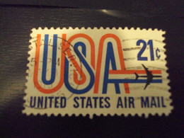 USA -1971- AIR MAIL - Oblitéré  -MI 1036  "21 C" Bdf   Net 0.40  Euro-    Photo    2 - Autres & Non Classés