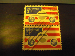 USA -1976- AIR MAIL - Oblitéré  -MI 1201- Paire Verticale  " 31 C"   Net 0.80  Euro-    Photo    1 - Autres & Non Classés