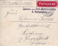 Feldpostbrief Mit Inhalt - Landst. Inf. Batl. Mittelfranken Nach Kösching - 1915  (52295) - Covers & Documents