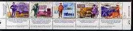 Canada 1996 Centenary Of Yukon Gold Rush Perf Strip Of 5 U/M, SG 1685a - Autres & Non Classés