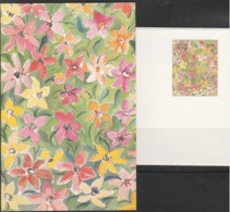 GREETING POST ENVELOPE WITH CARD FROM INDIA /SEASONS GREETINGS/FLOWERS - Buste