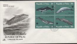 PALAU - 1983 Whales First Day Cover. Scott 27a - Palau
