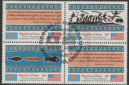 PALAU - 1983 Postal Service Block Of Four. Scott 4a. Used - Palau