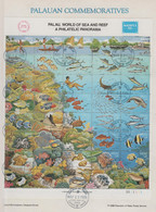 PALAU - 1986 World Of Sea And Reef Sheet Of 40, Mounted On Page. Scott 103a - Palau