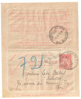 PARIS 8 Rue Ballu Carte Lettre Pneumatique Chaplain 1,50 F Yv 2605 Ob 1931 - Neumáticos