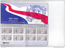 FRANCE POCHETTE MIXTE 1963-1988  XXVe ANNIVERSAIRE DU TRAITE SUR LA COOPERATION FRANCO-ALLEMANDE SOUS BLISTER SCELLE D'O - Blocs Souvenir