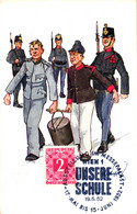 Militär, Soldaten, Sign. Schönpflug, Vorderseitig Mit Briefmarke Und Sonderstempel Einer Ausstellung - Schoenpflug, Fritz