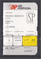 TAP Air Portugal Bilhete De Embarque Porto Lisboa TP753 Billet D'embarquement Transport Ticket Vervoerbewijzen Publicity - Europe