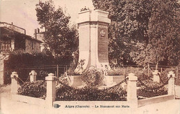 Thème: Monuments Aux Morts  Ou Lanterne Des Morts Ou Combattants 1870  :   Aigre    16     (voir Scan) - Monumentos