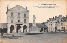 Thème: Monuments Aux Morts  Ou Lanterne Des Morts Ou Combattants 1870  :   Bacqueville En Caux    76     (voir Scan) - Monuments