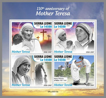 SIERRA LEONE 2020 MNH Mother Teresa Mutter Teresa Mere Teresa Princess Diana M/S - OFFICIAL ISSUE - DHQ2042 - Mère Teresa