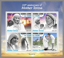 SIERRA LEONE 2020 MNH Mother Teresa Mutter Teresa Mere Teresa Princess Diana M/S - IMPERFORATED - DHQ2042 - Madre Teresa