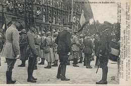 Marechal Philippe Pétain  Joffre Et Foch . Fete Victoire 1919 . Fourragère . - Hommes Politiques & Militaires