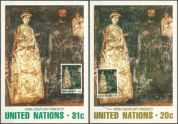 UNO NEW YORK 1981 Mi-Nr. 369/70 Maximumkarten MK/MC - Maximum Cards